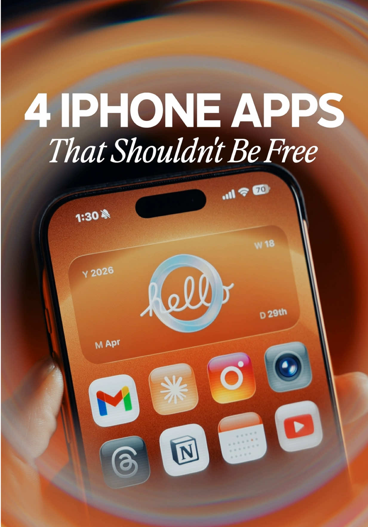 4 free iPhone apps that should not be this good. First we have not boring timer. This timer is built like an actual video game. You scroll t