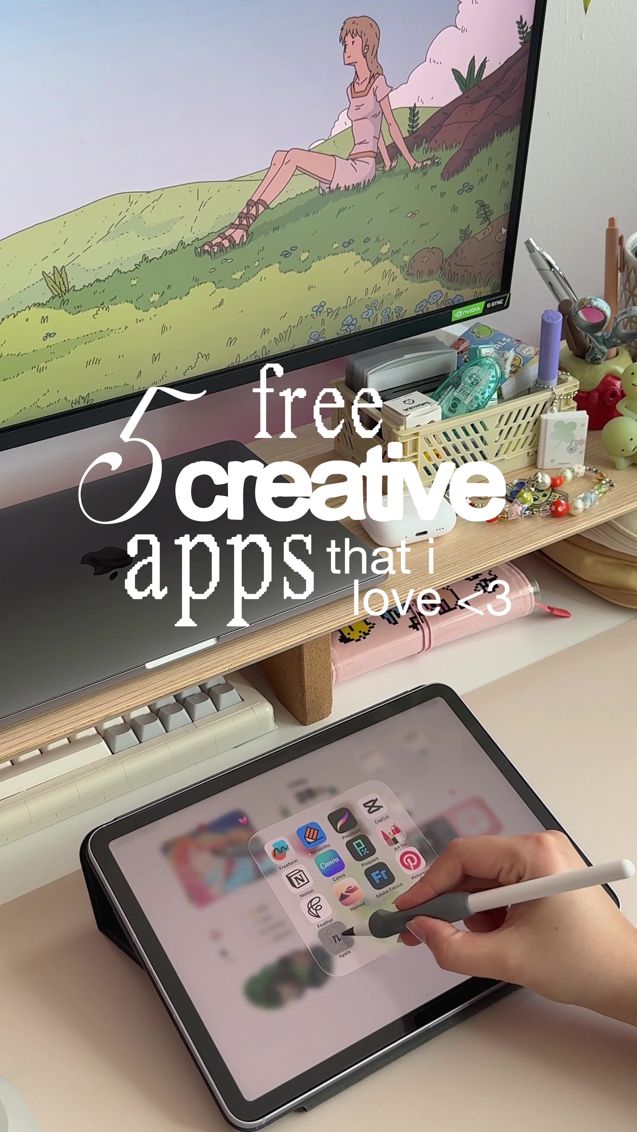 Here are five creative apps that I've been loving, and all of them are free. First we have Nyola, where you will get a different photo of a