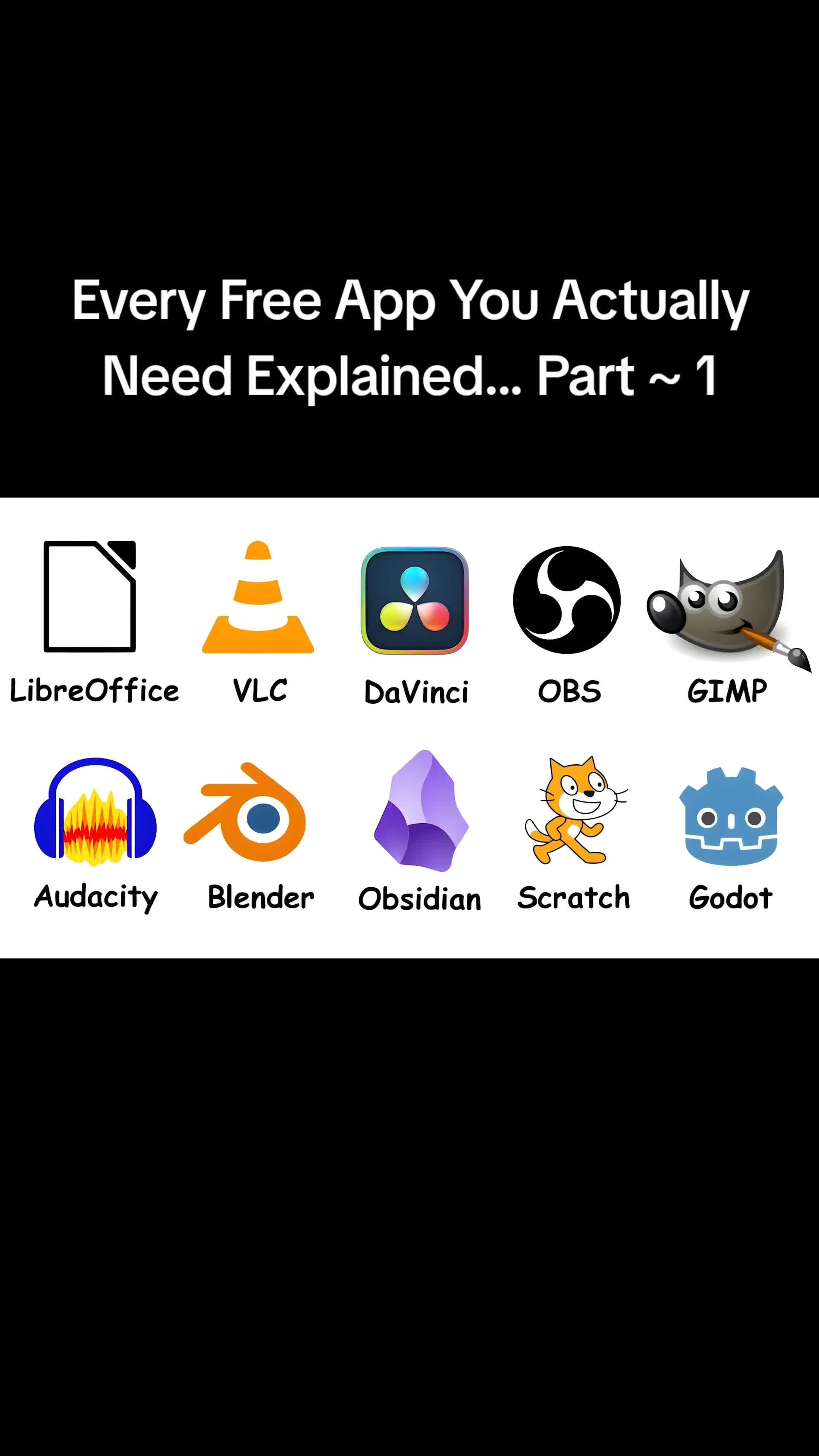 Libre Office Microsoft Office costs around $100 a year. Over a decade, that's roughly a thousand dollars just to write documents, make sprea